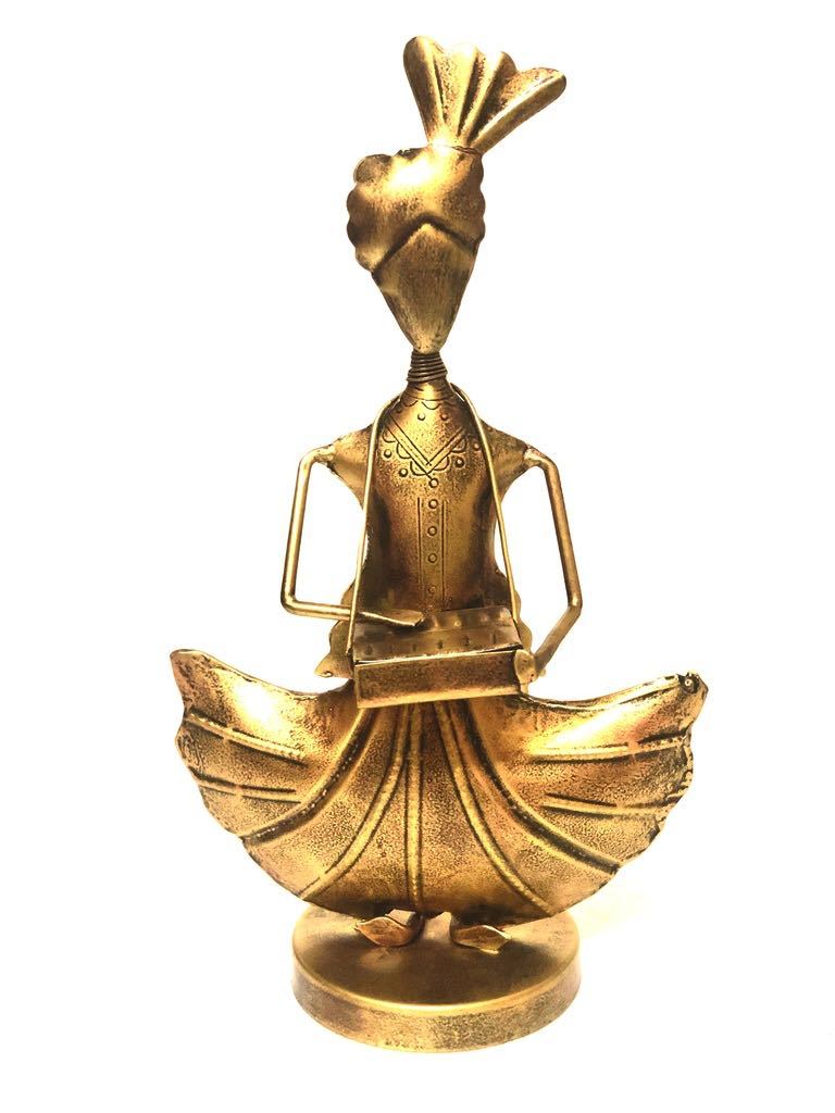 Modern Musician Playing Instruments Gold Metal Artifacts By Tamrapatra - Tamrapatra