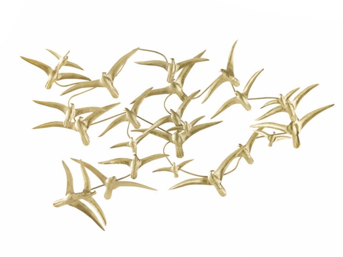 Golden Bird Wall Art Cluster The Art Of Premium Home Décor From Tamrapatra