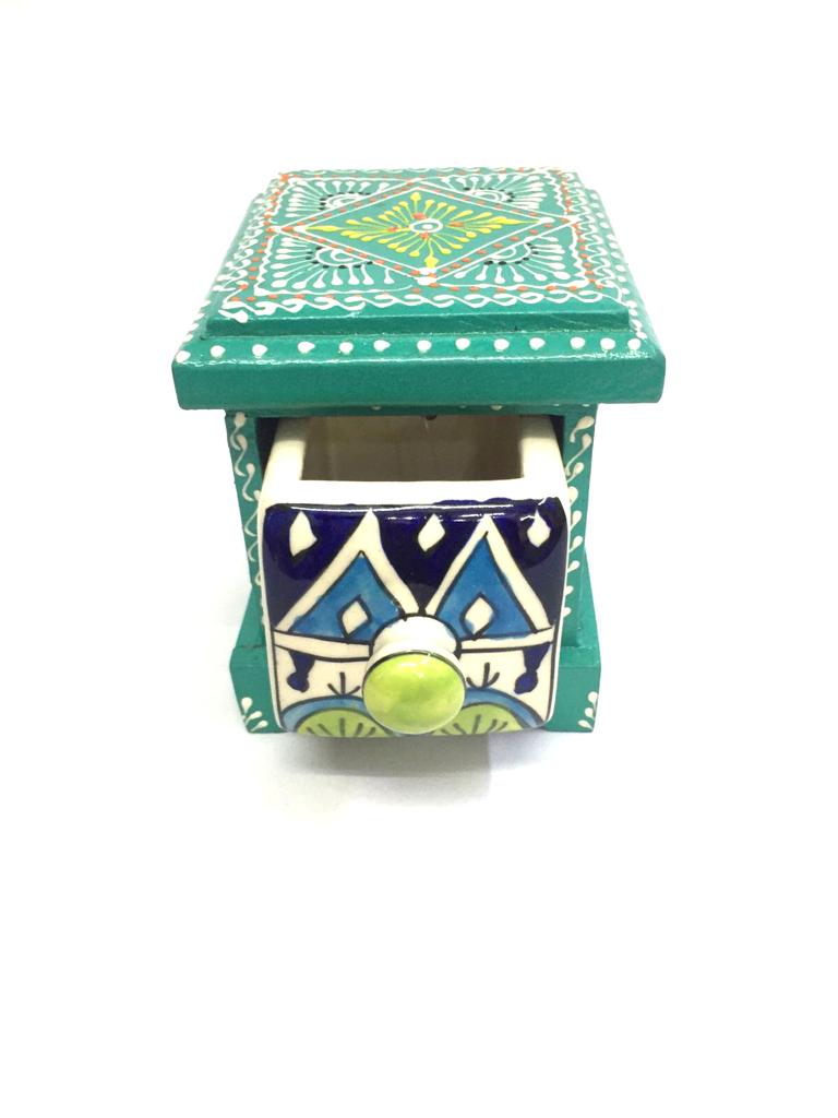 Hand Painted Single Designer Drawer Traditional Gifting Décor By Tamrapatra