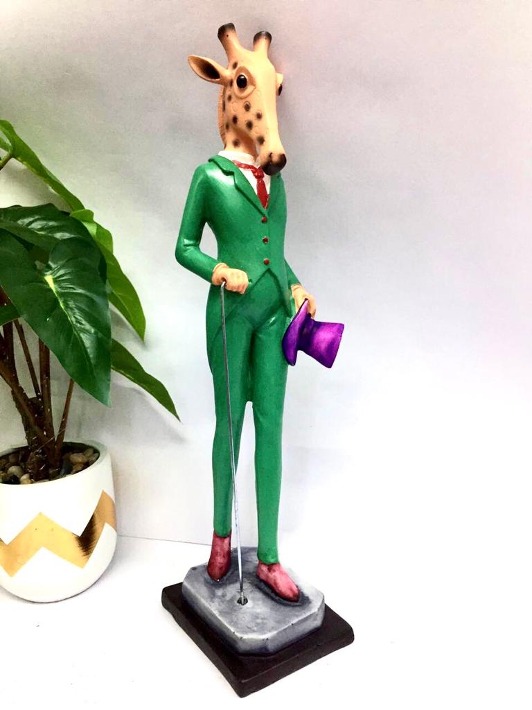 Giraffe Modern Figurines Wearing Classy Outfits In New Designs Tamrapatra