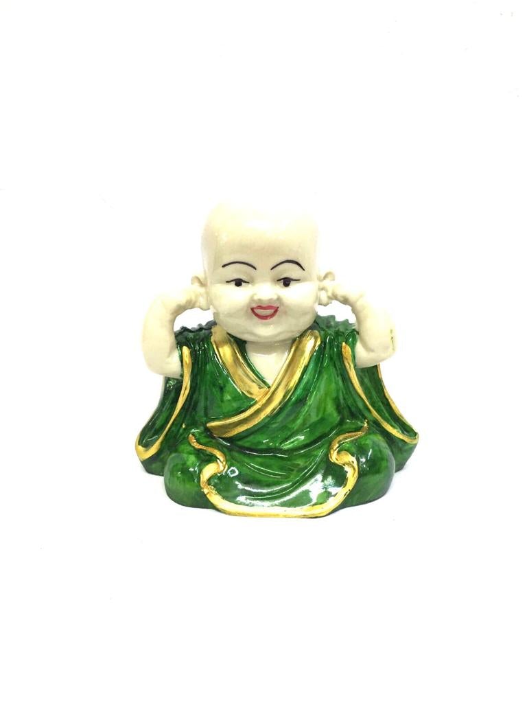 Monks In Various Shades Attractive Spiritual Decorative Piece By Tamrapatra