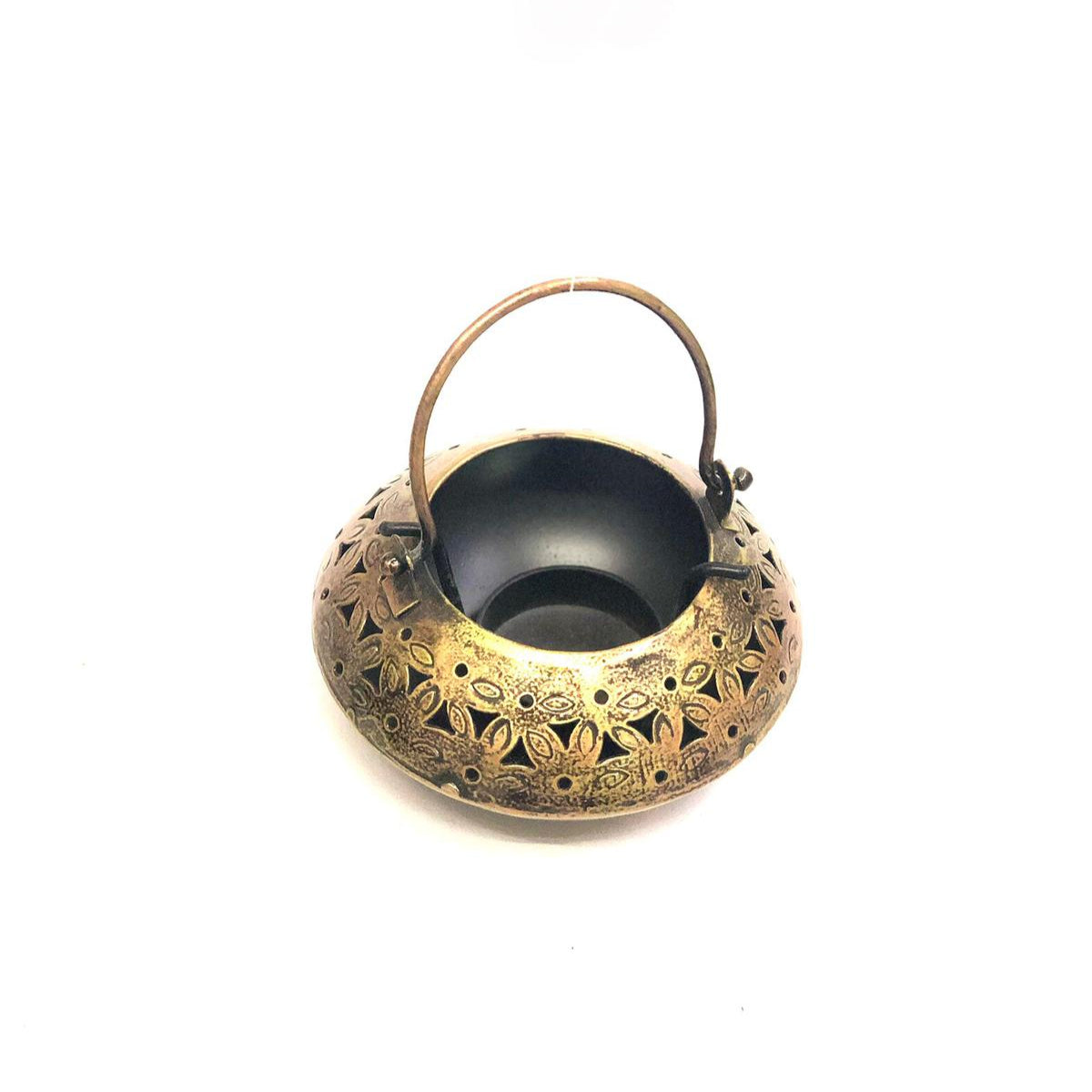 Hanging Handi Replica In Metal Tea Light Holder Sweet Stylish Tamrapatra
