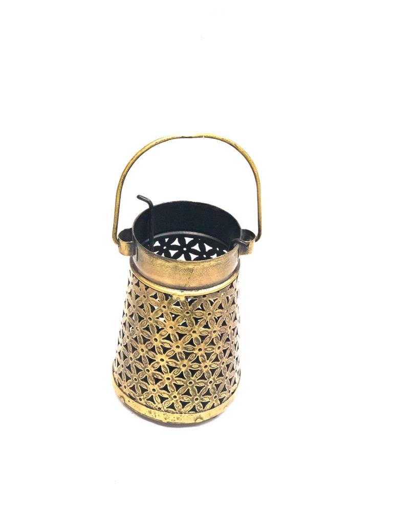 Hanging Kettle Style Tea Light Holder Antique Indian Collection Only At Tamrapatra