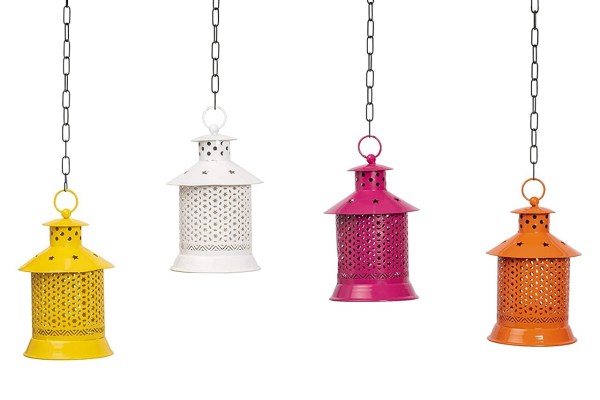 Metal Colorful Lanterns Hanging Home Décor & Handcrafted From Tamrapatra