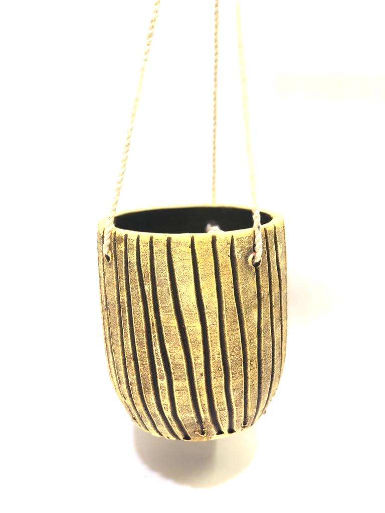 Hanging Terracotta Planter Handmade By Skilled Artisans Various Styles Tamrapatra