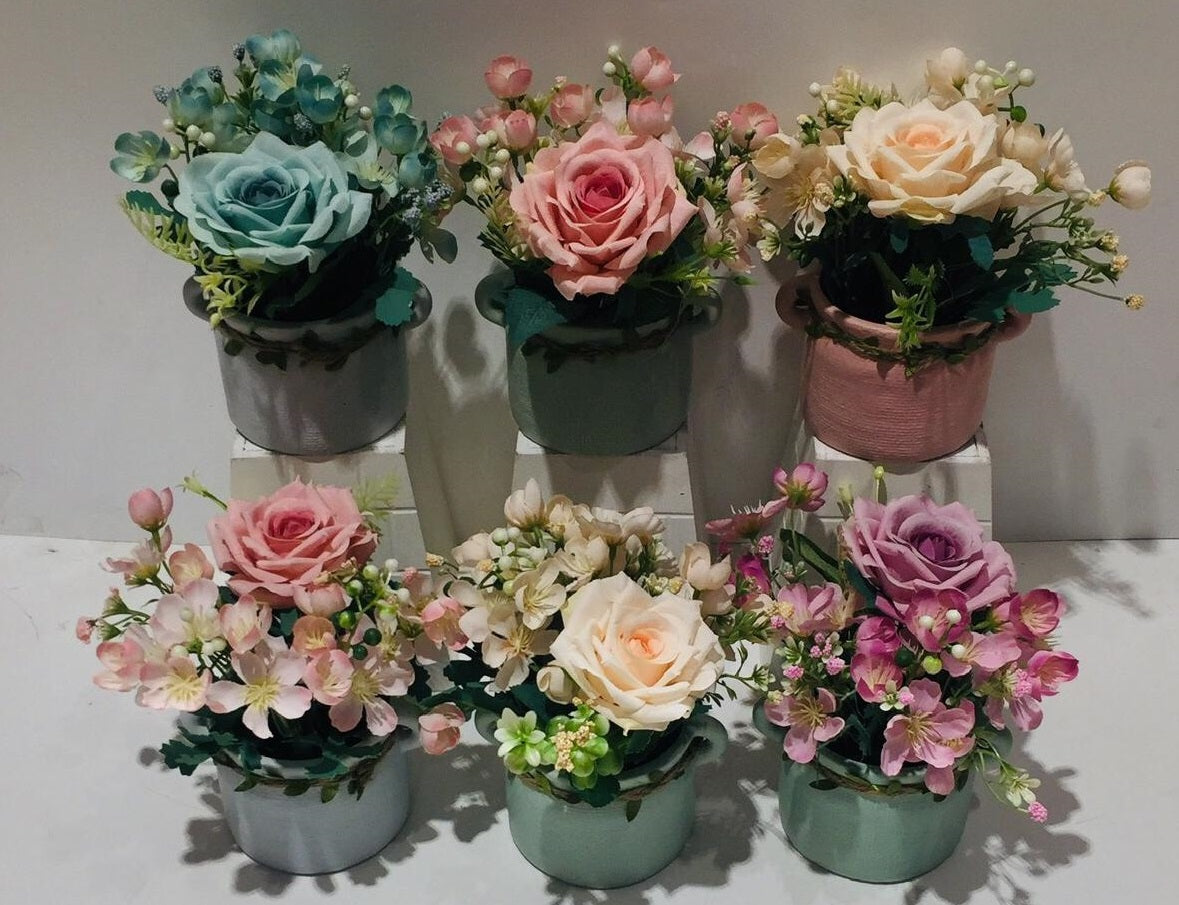 Handi Ceramic Style With Threaded Leaf Flowering Pots Garden By Tamrapatra