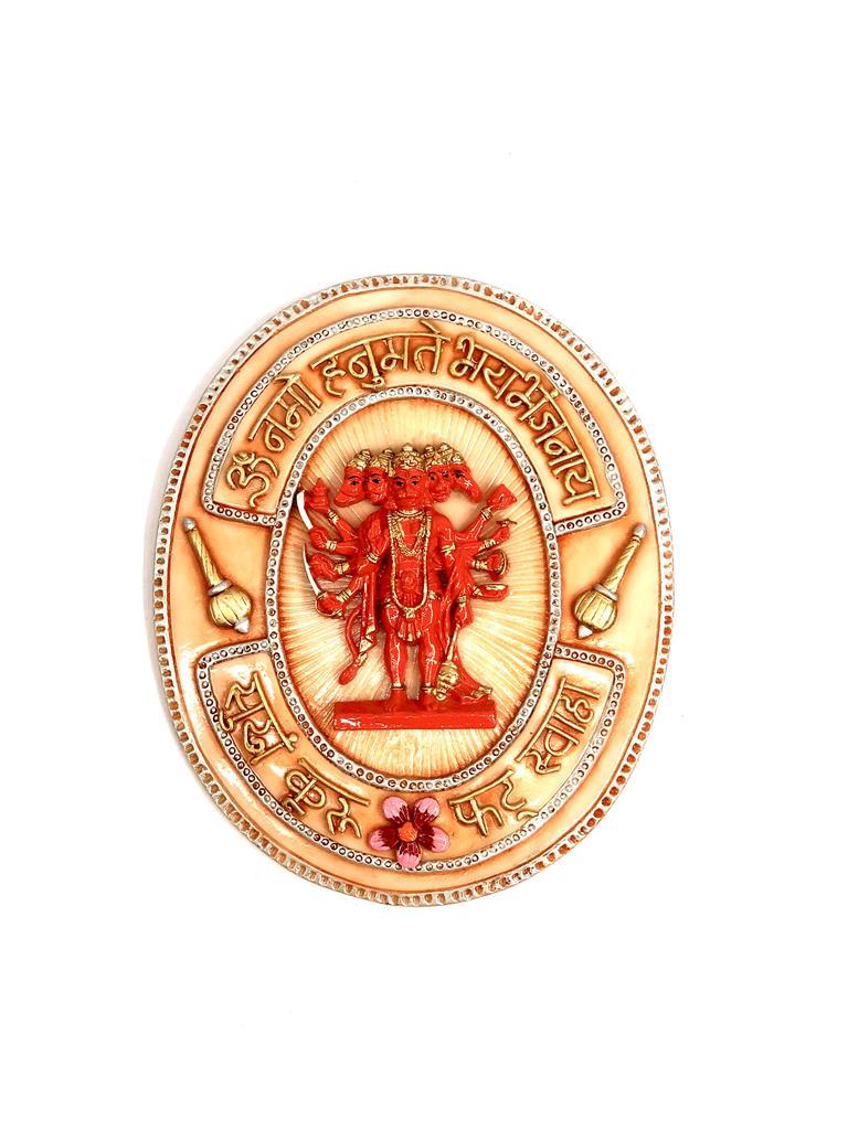 Bajrang Bali Shri Hanumanji Wall Hanging Vibrant Resin Artwork By Tamrapatra