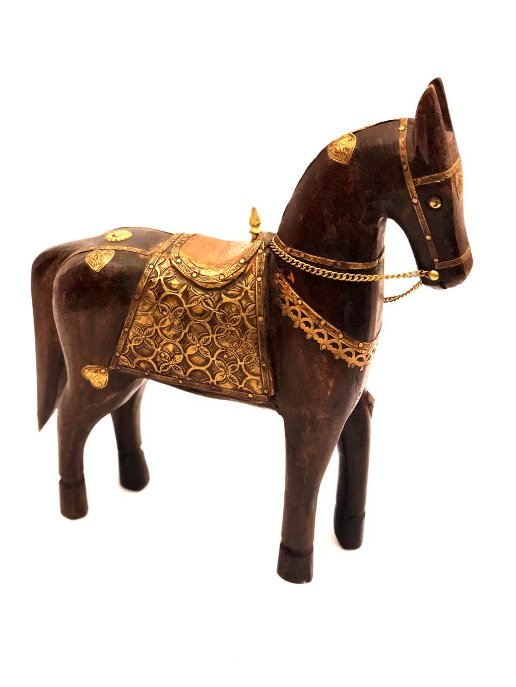 Unparalleled Creation From Indian Artisans Wooden Horse By Tamrapatra - Tanariri Hastakala
