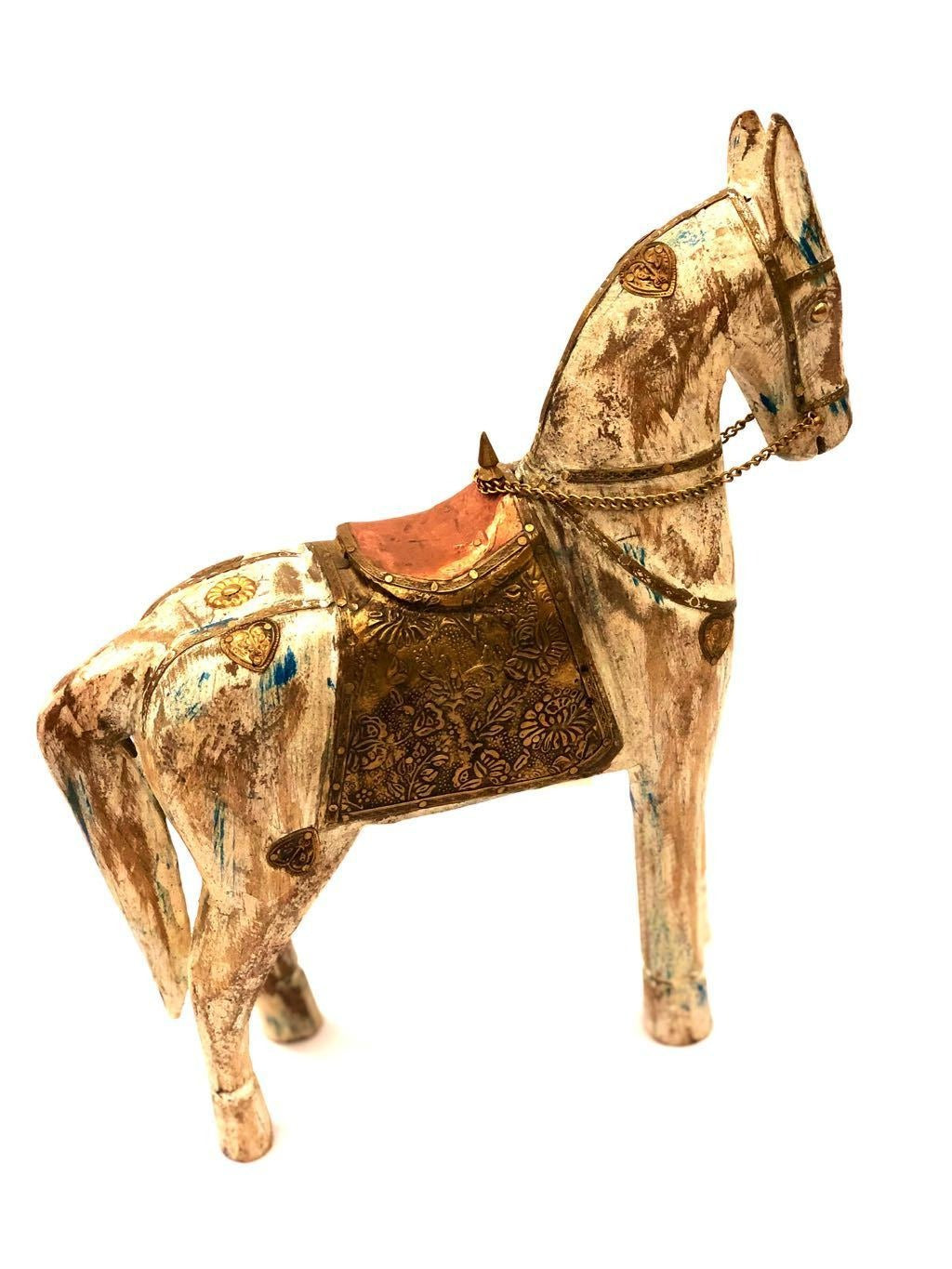 Unparalleled Creation From Indian Artisans Wooden Horse By Tamrapatra - Tanariri Hastakala