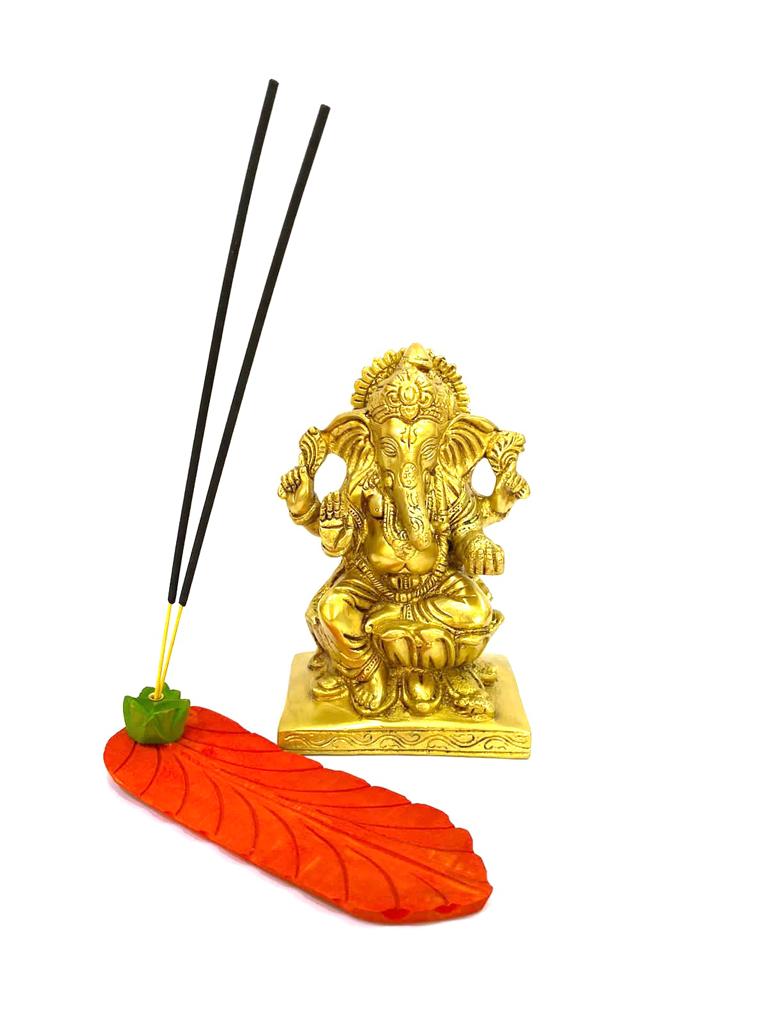 Banana Leaf Incense Stick Holder In Various Shades Exclusively From Tamrapatra
