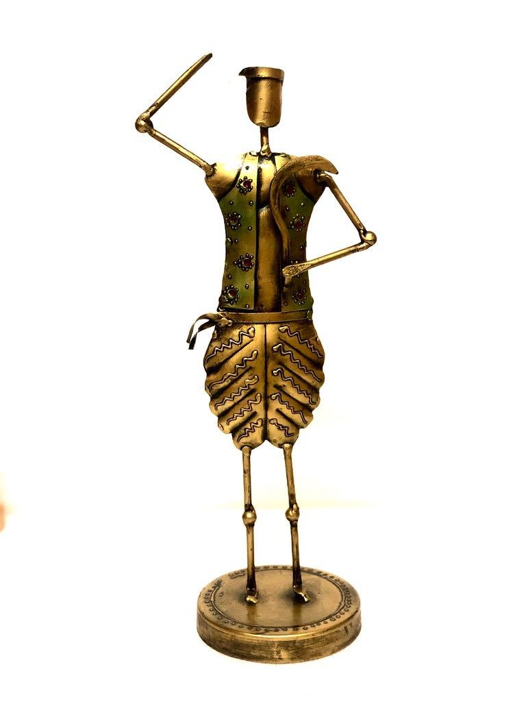 Farmer Man With Agricultural Tools Metal Classic Tamrapatra - Tamrapatra