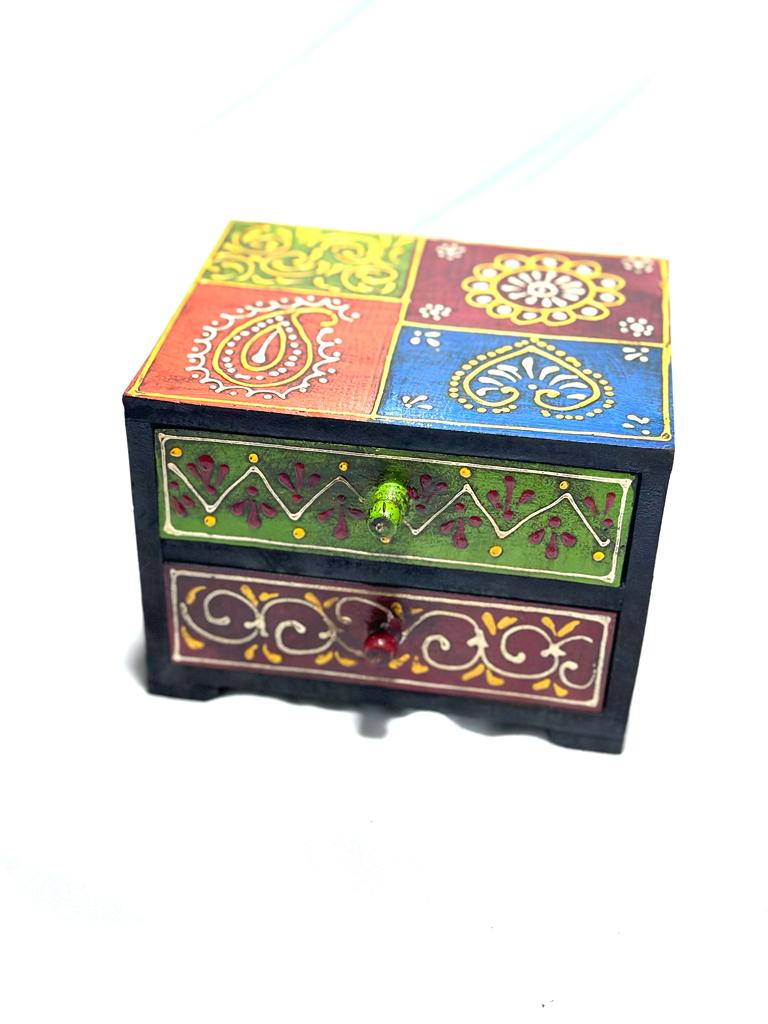 Hand Painted Jewelry Box In Various Designs Indian Craftsmanship From Tamrapatra