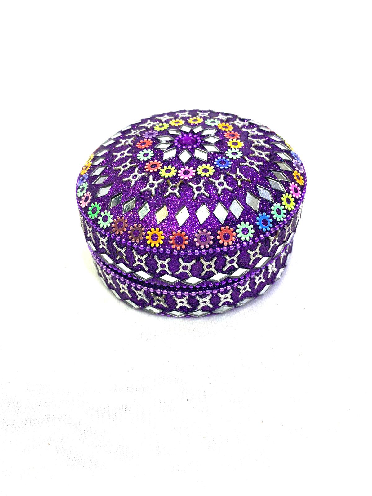 Shinny Jewelry Box L With Mirror Art In Various Shades Best Gifting's Tamrapatra