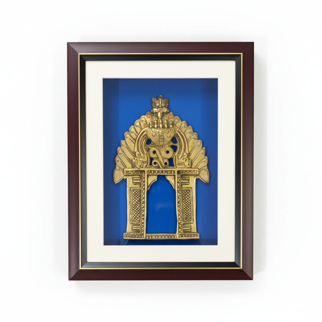 LED Brass Jharokha Indian Traditions Ethnic Wall Frames With Glass By Tamrapatra - Tamrapatra