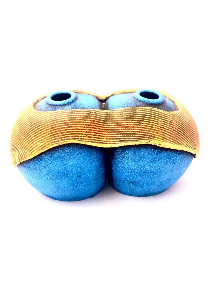 Twin Joint Pots In Exclusive Designs Earthen Clay Naturally Handmade Tamrapatra