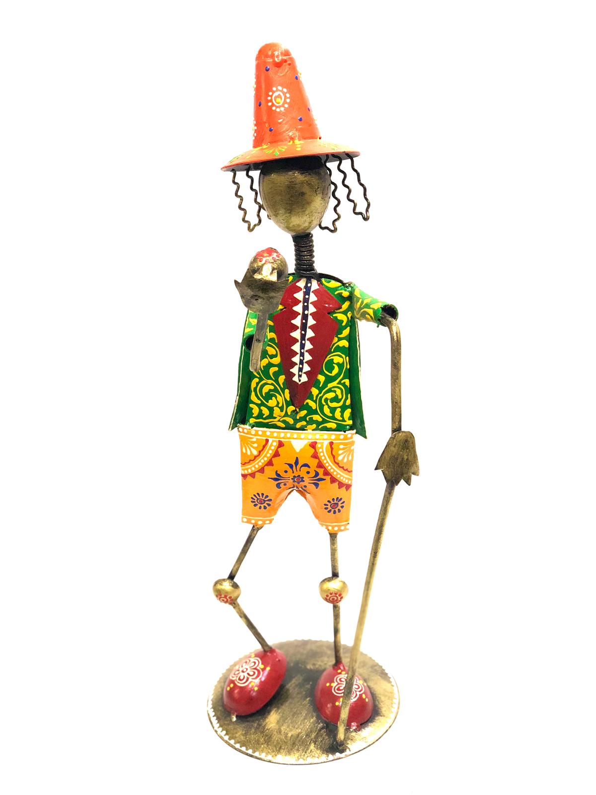 Circus Joker Metal Figurines Handcrafted Showpiece Home Décor Tamrapatra