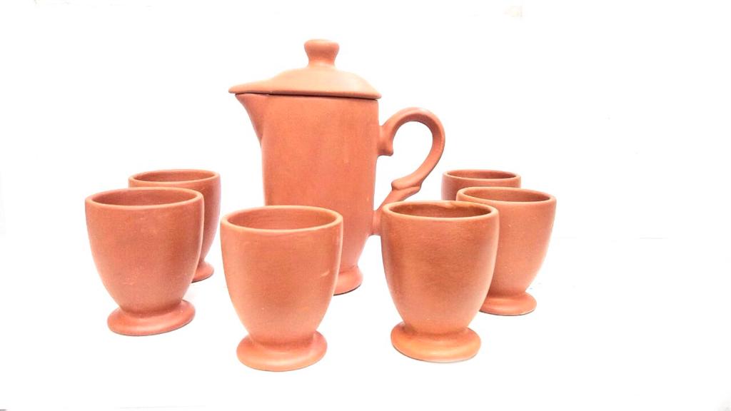 Morning Jug Set With Beautiful Shaped Jugs & 4/6 Glasses Serve Drinks Tamrapatra