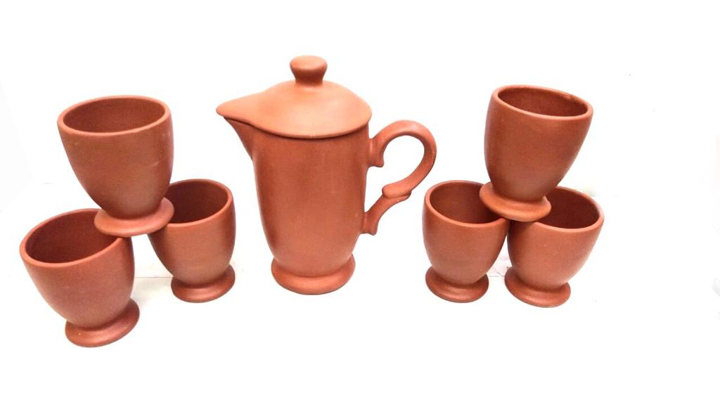 Morning Jug Set With Beautiful Shaped Jugs & 4/6 Glasses Serve Drinks Tamrapatra