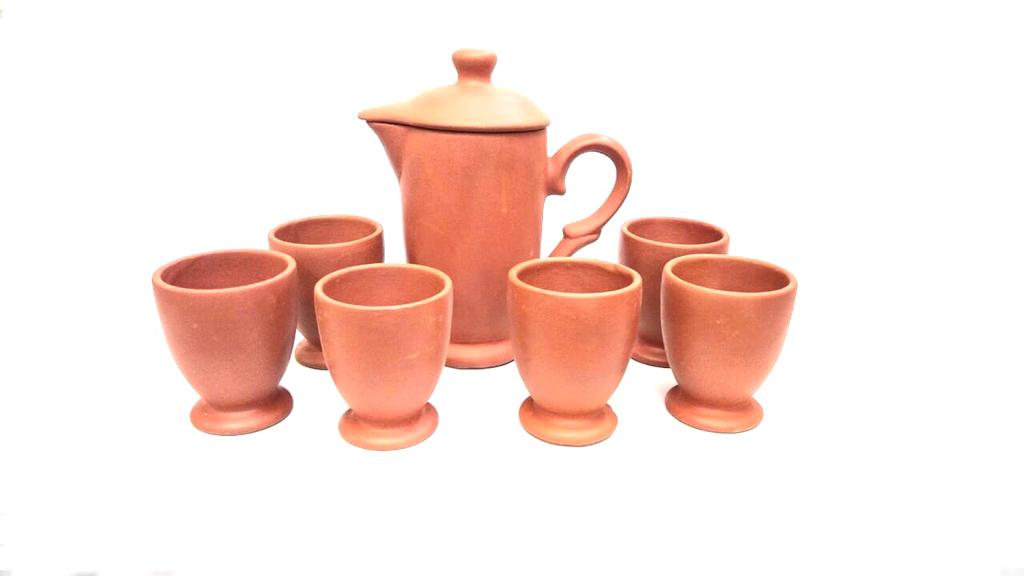 Morning Jug Set With Beautiful Shaped Jugs & 4/6 Glasses Serve Drinks Tamrapatra