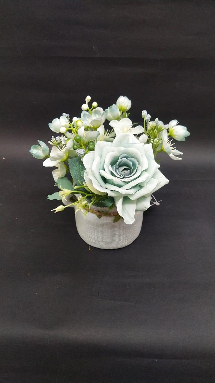 Handi Ceramic Style With Threaded Leaf Flowering Pots Garden By Tamrapatra
