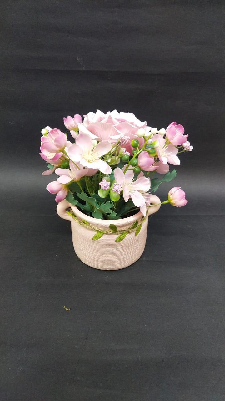 Handi Ceramic Style With Threaded Leaf Flowering Pots Garden By Tamrapatra