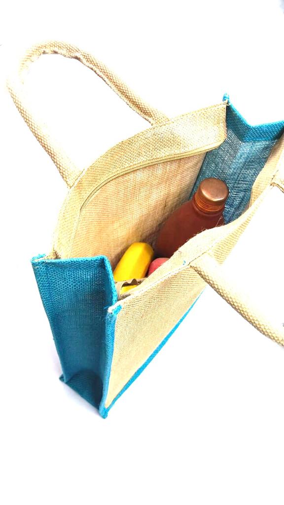 Fine Quality Jute Bags Unisex To Carry Lunchbox Gym Clothes Grocery Tamrapatra