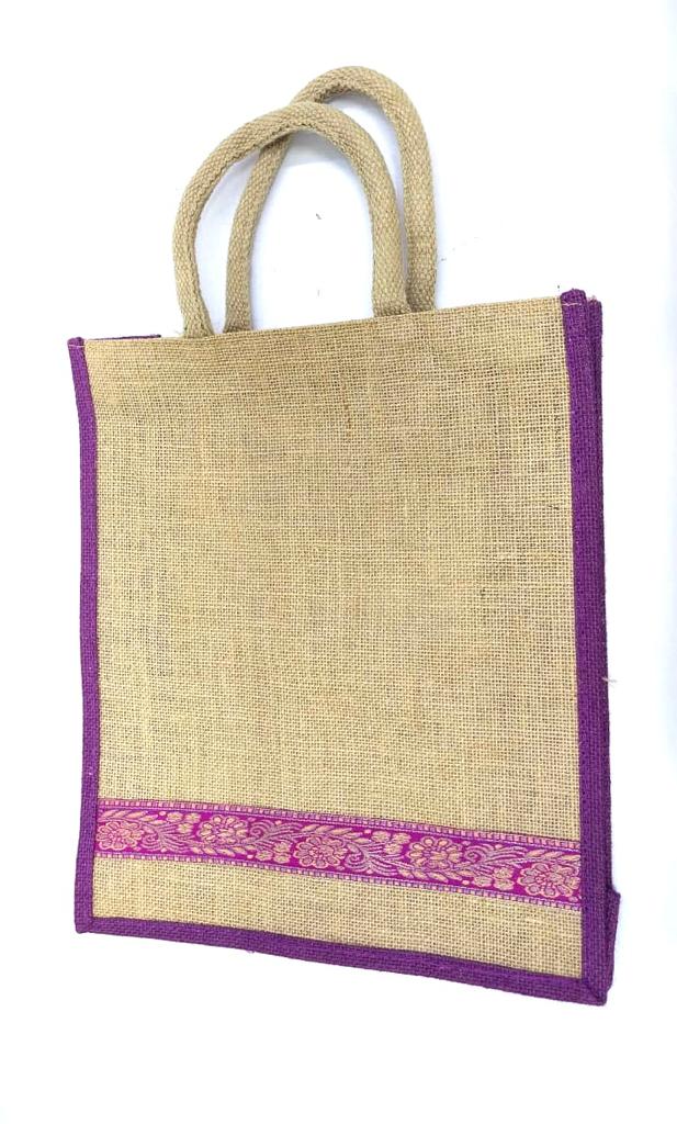 Fine Quality Jute Bags Unisex To Carry Lunchbox Gym Clothes Grocery Tamrapatra