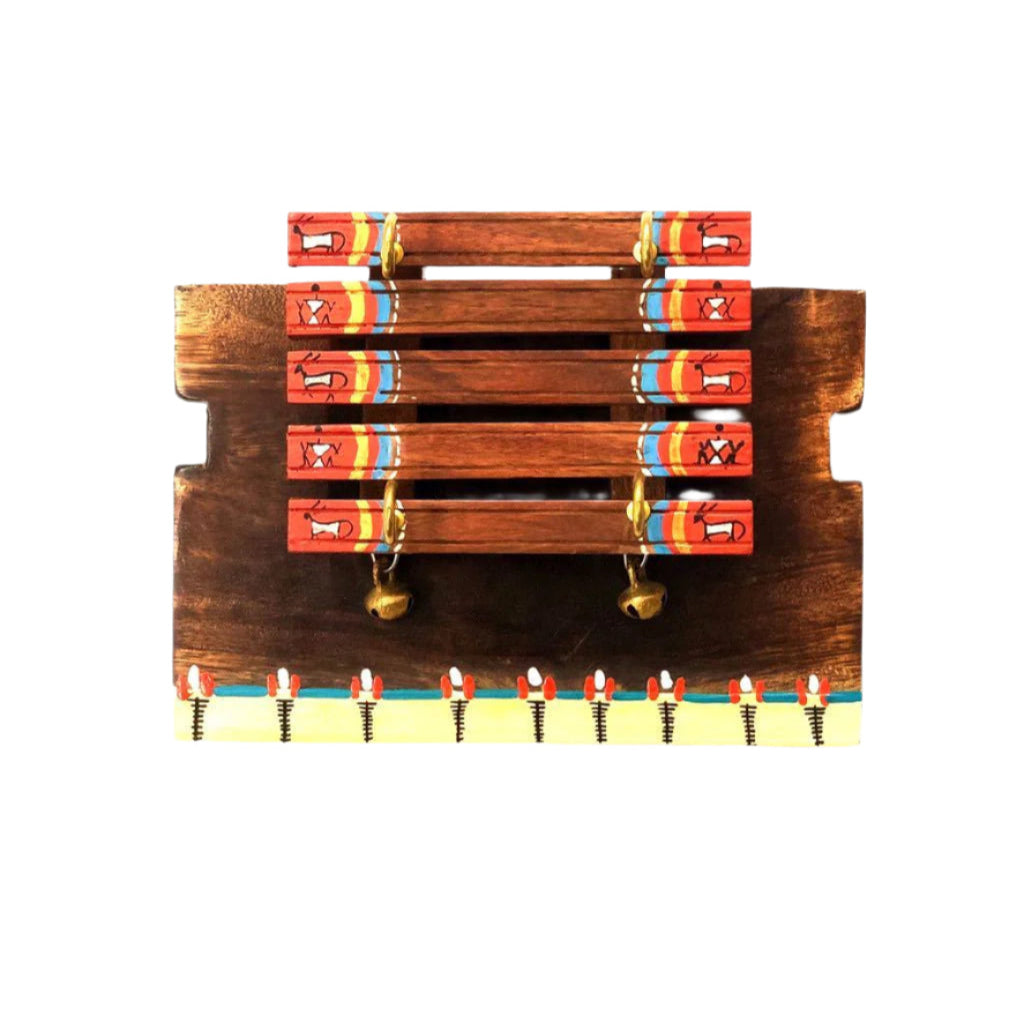 Miniature Hand Painted With Ankle Bells Key Holder Wall Utility From Tamrapatra