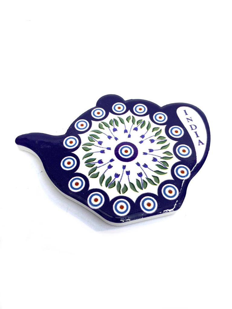 Kettle Design Fridge Magnets Ceramic Handicrafts Souvenir Gifts By Tamrapatra