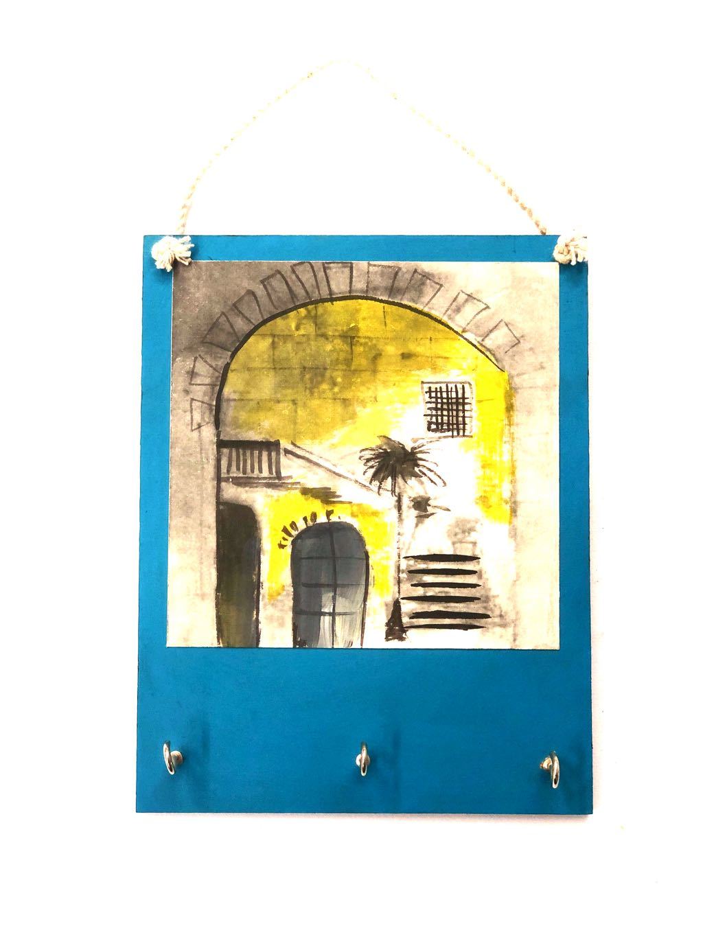 Canvas Painting On MDF IN Various Designs Wall Key Hanger Tamrapatra