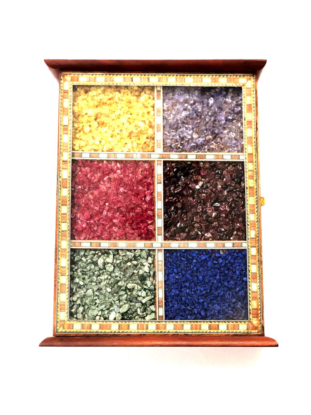 Gem Stones In Wooden Box Wall Decor & Key Utility Hanger Now By Tamrapatra
