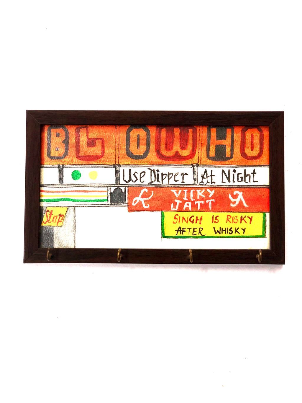 Use Dipper At Night Canvas Painted Singh Is Risky Key Holder Tamrapatra