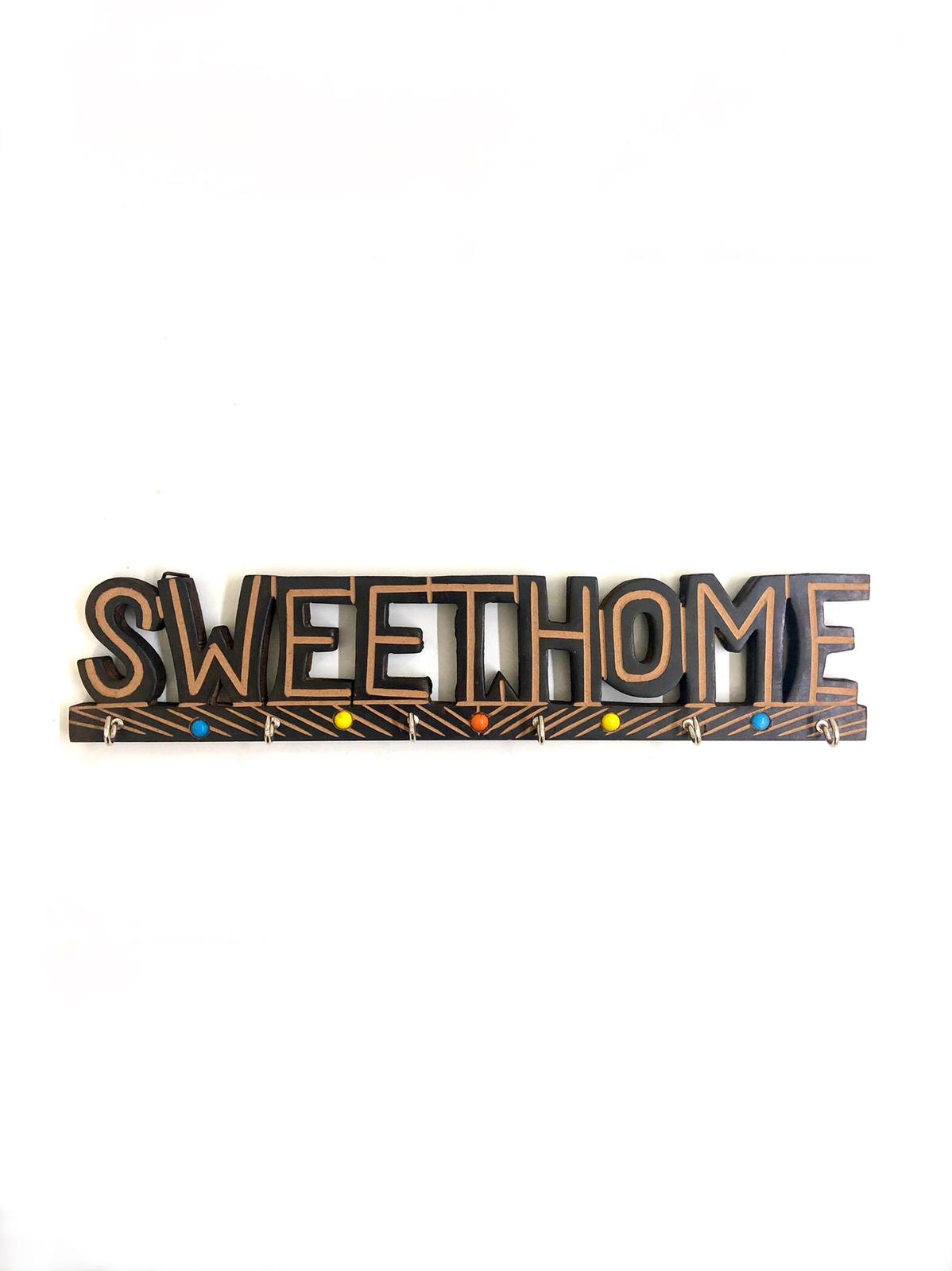 Sweet Home Wooden Carved Key Holders Utility Decoration Gifts Tamrapatra