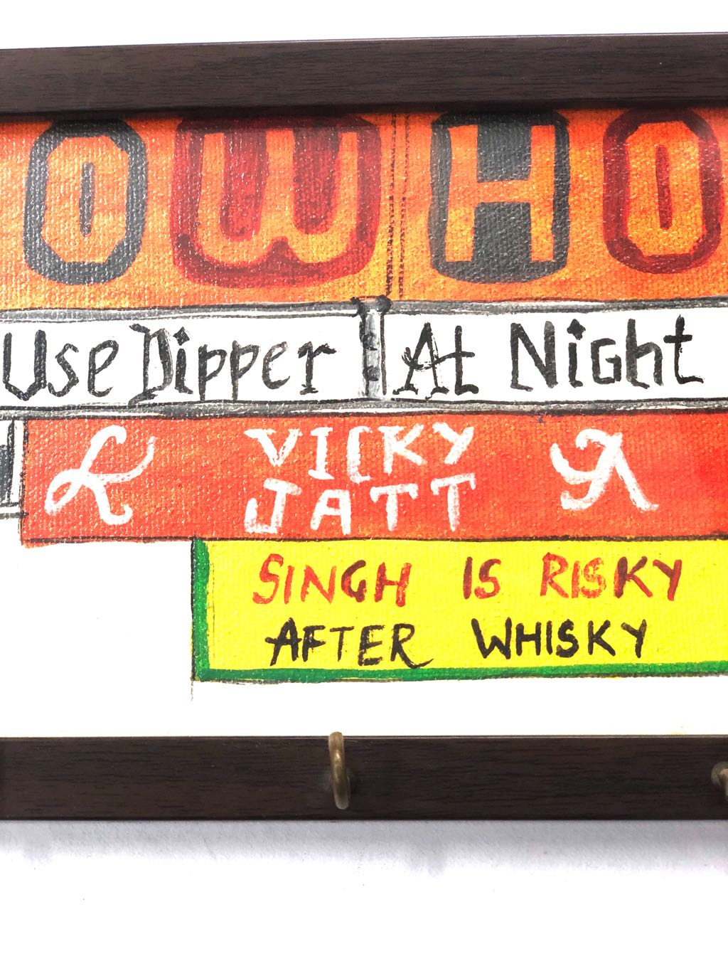 Use Dipper At Night Canvas Painted Singh Is Risky Key Holder Tamrapatra