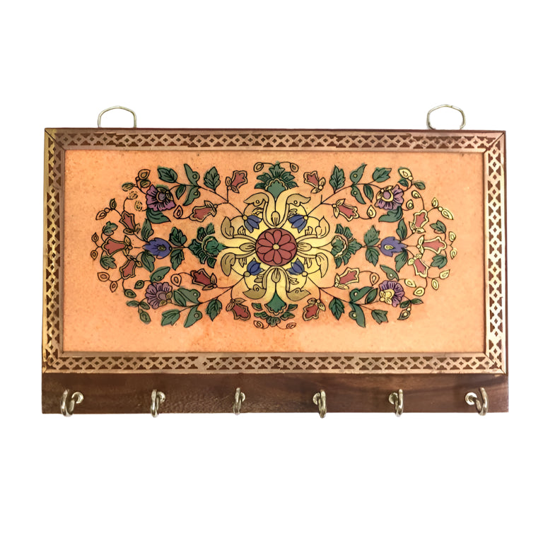 Gemstones Wooden Key Holder Unique Utility Store Your Keys By Tamrapatra