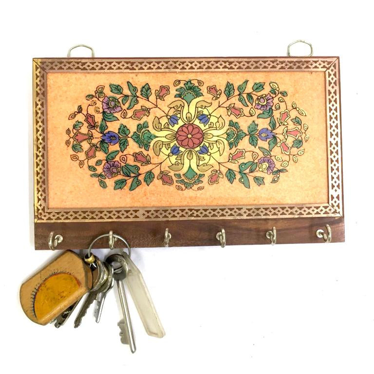 Gemstones Wooden Key Holder Unique Utility Store Your Keys By Tamrapatra