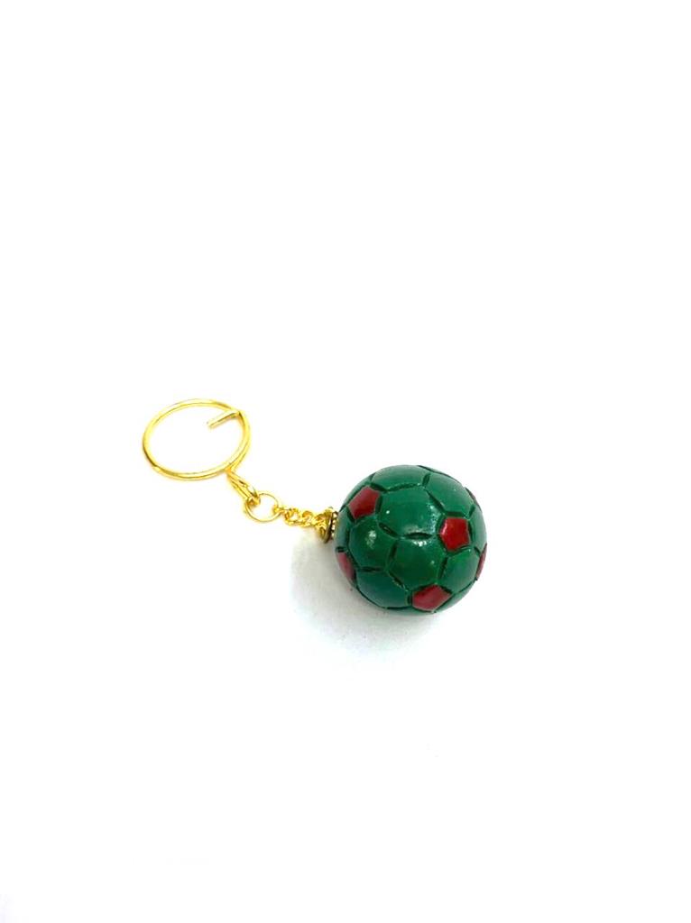 Football Multicolor Keychains Artwork Gifting's Hand Painted New By Tamrapatra