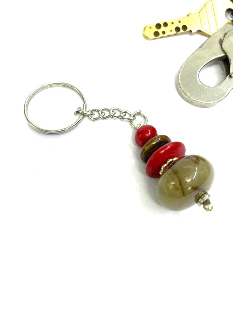 Fancy Stone Shaped Beads Keychains Beautiful Shades Designed By Tamrapatra