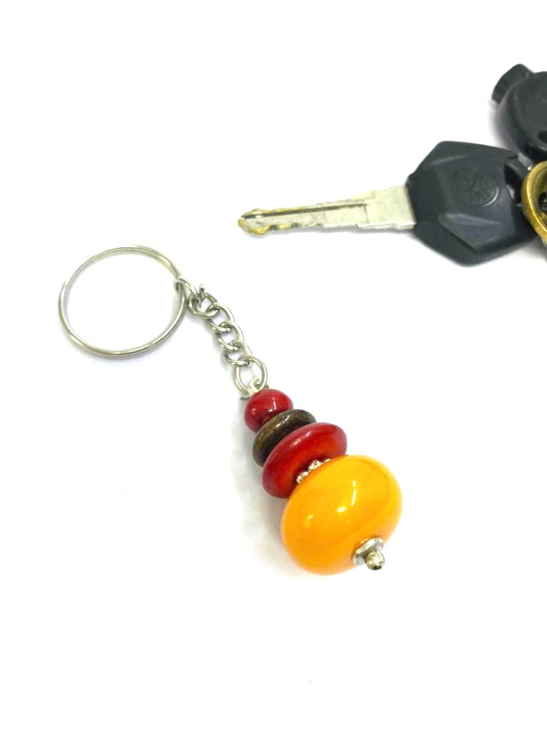 Fancy Stone Shaped Beads Keychains Beautiful Shades Designed By Tamrapatra