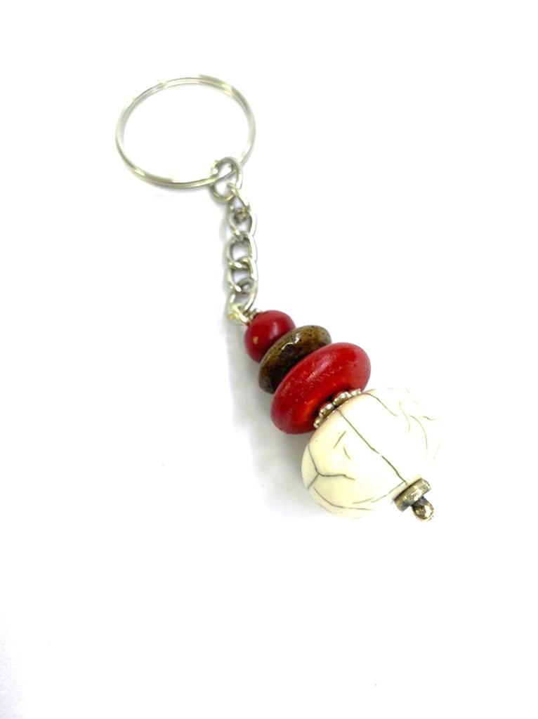 Fancy Stone Shaped Beads Keychains Beautiful Shades Designed By Tamrapatra