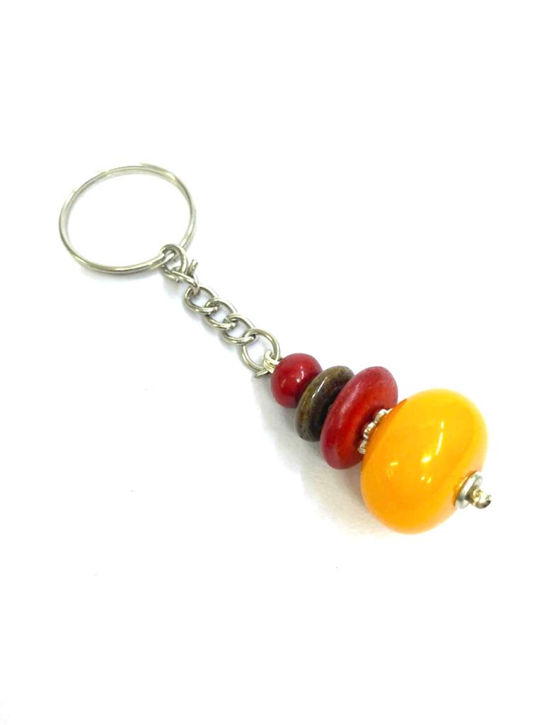 Fancy Stone Shaped Beads Keychains Beautiful Shades Designed By Tamrapatra