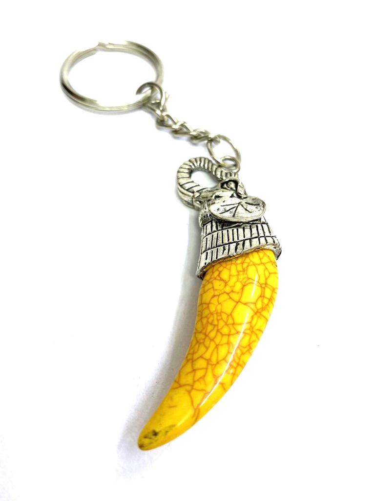 Designer Mix Keychains Gifts Horn Tooth Style In Various Shades By Tamrapatra