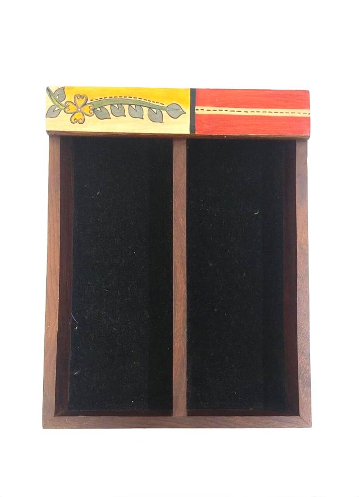 Spoon Fork Utility Holder Hand Painted With Eccentric Floral Design By Tamrapatra