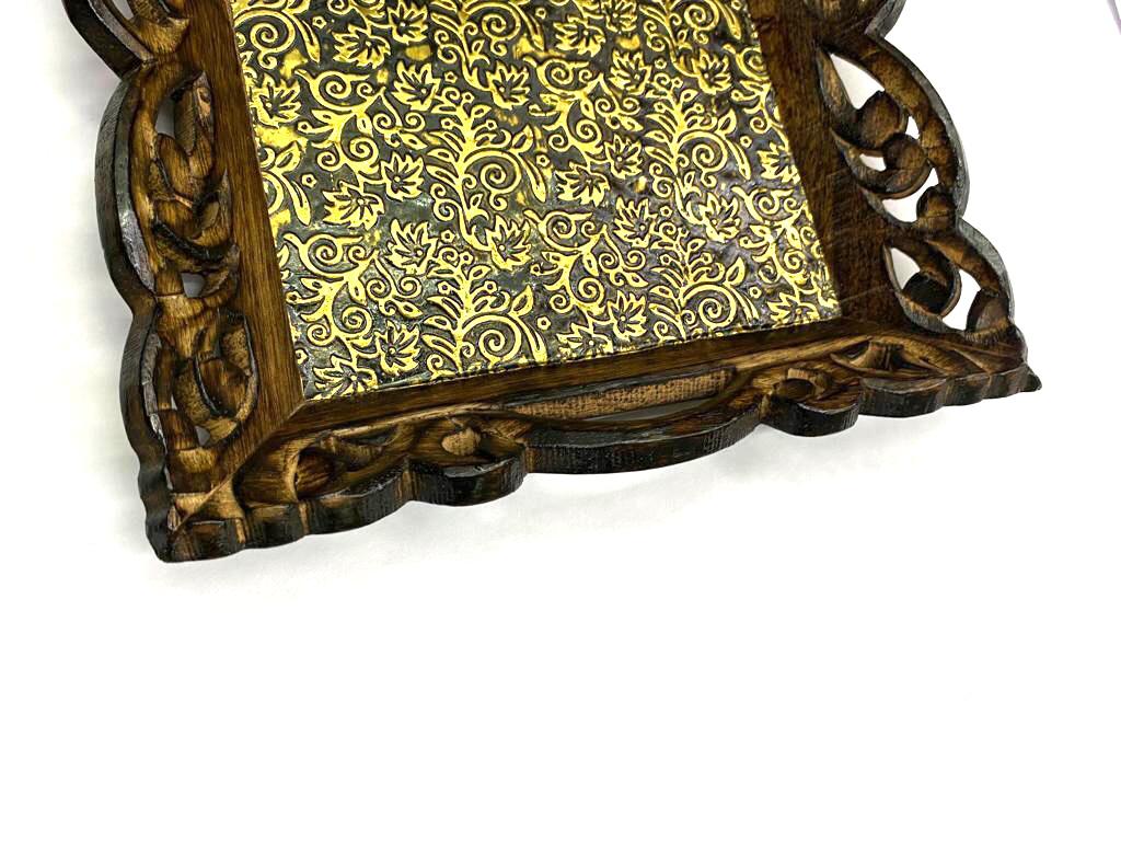 Brass Foil Fitted Tray Dinning & Gifting On Every Occasion By Tamrapatra - Tamrapatra