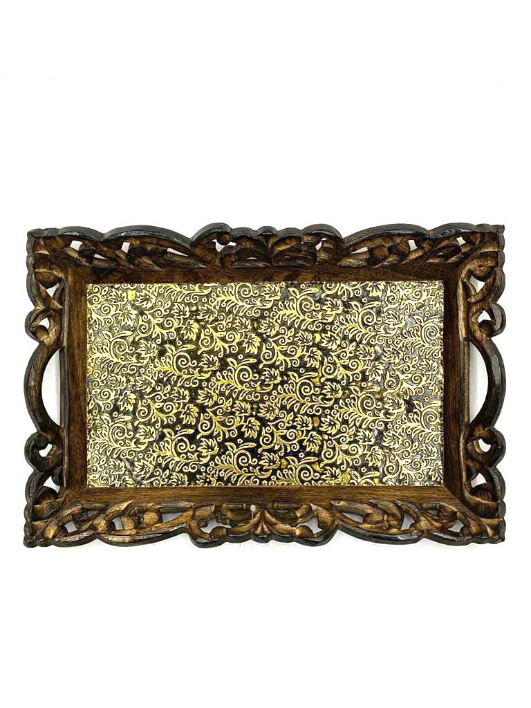 Brass Foil Fitted Tray Dinning & Gifting On Every Occasion By Tamrapatra - Tamrapatra