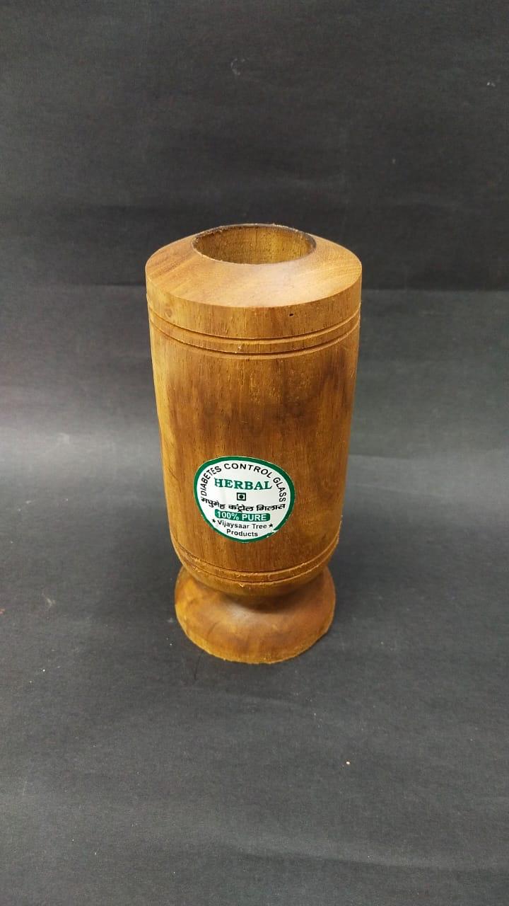 De-Tox Herbal Wooden Glasses Controls Diabetes Long Cups By Tamrapatra