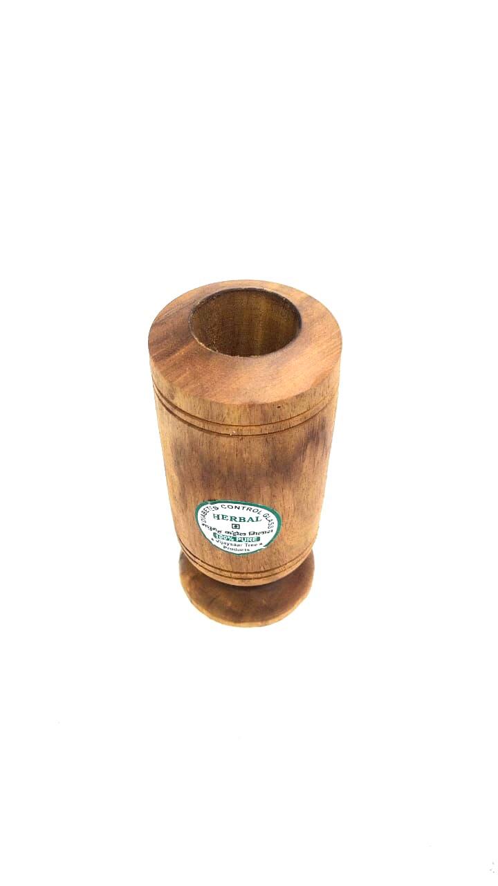 De-Tox Herbal Wooden Glasses Controls Diabetes Long Cups By Tamrapatra