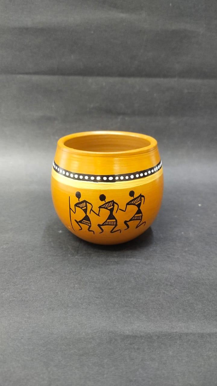 Earthen Kulhads Reusable Terracotta Warli Painted Best Finished Tamrapatra