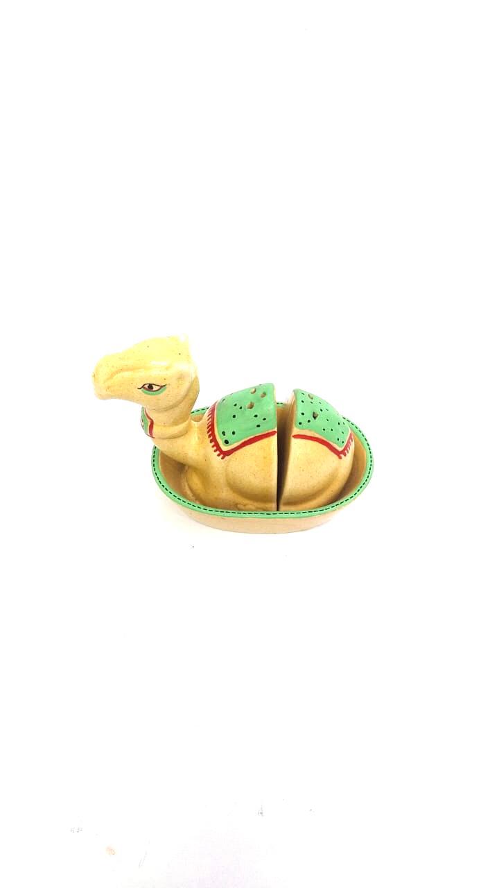 Salt Pepper Unique Camel Style Ceramic Utility Dinning Ware From Tamrapatra