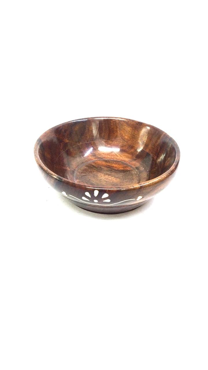 Wooden Bowl For Serving Dry Fruits Chocolates & Dry Snacks From Tamrapatra
